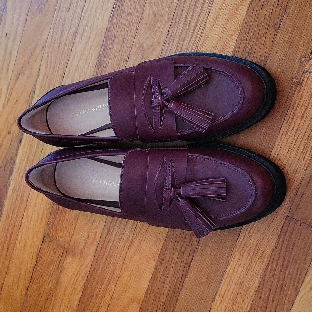 Stuart Weitzman Adrina Tassel Chunky Loafers